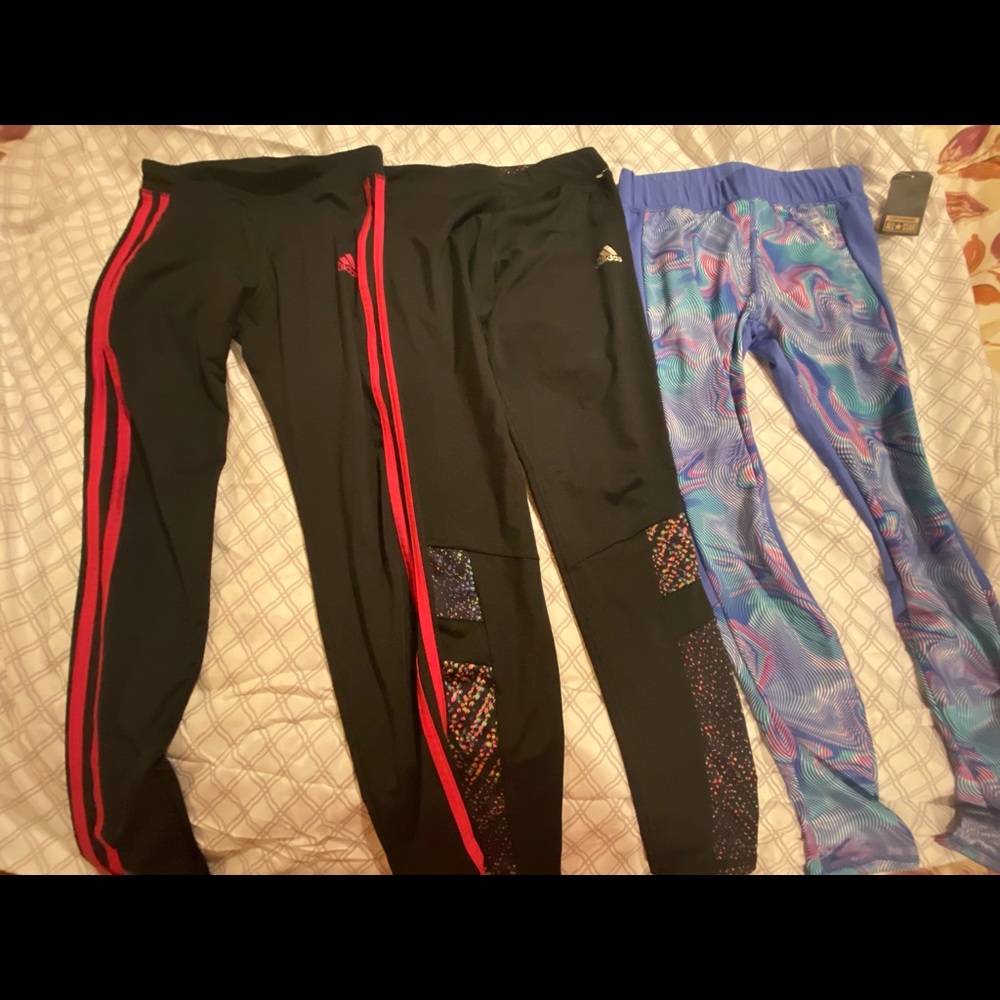 Lot of Two adidas and one converse Leggings